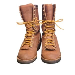 Danner 10" Quarry Logger Brown GORE-TEX Mens Work Boots Size 8 D 14535 Gorpcore